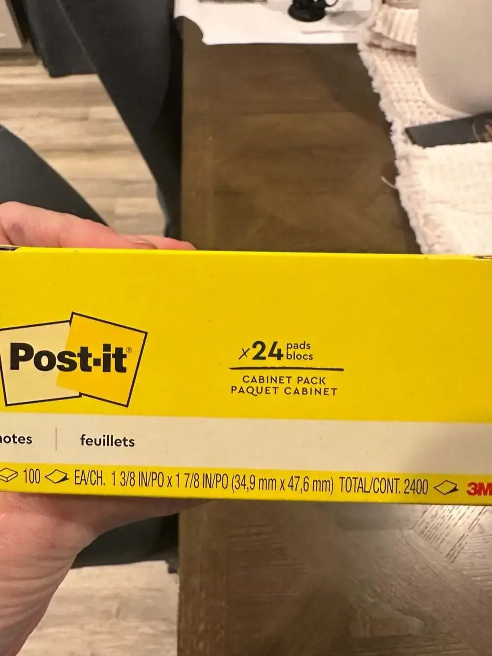 Post-it Notes Cabinet Pack, 1.375 in x 1.875 in, Canary Yellow, 24 Pads/Pack